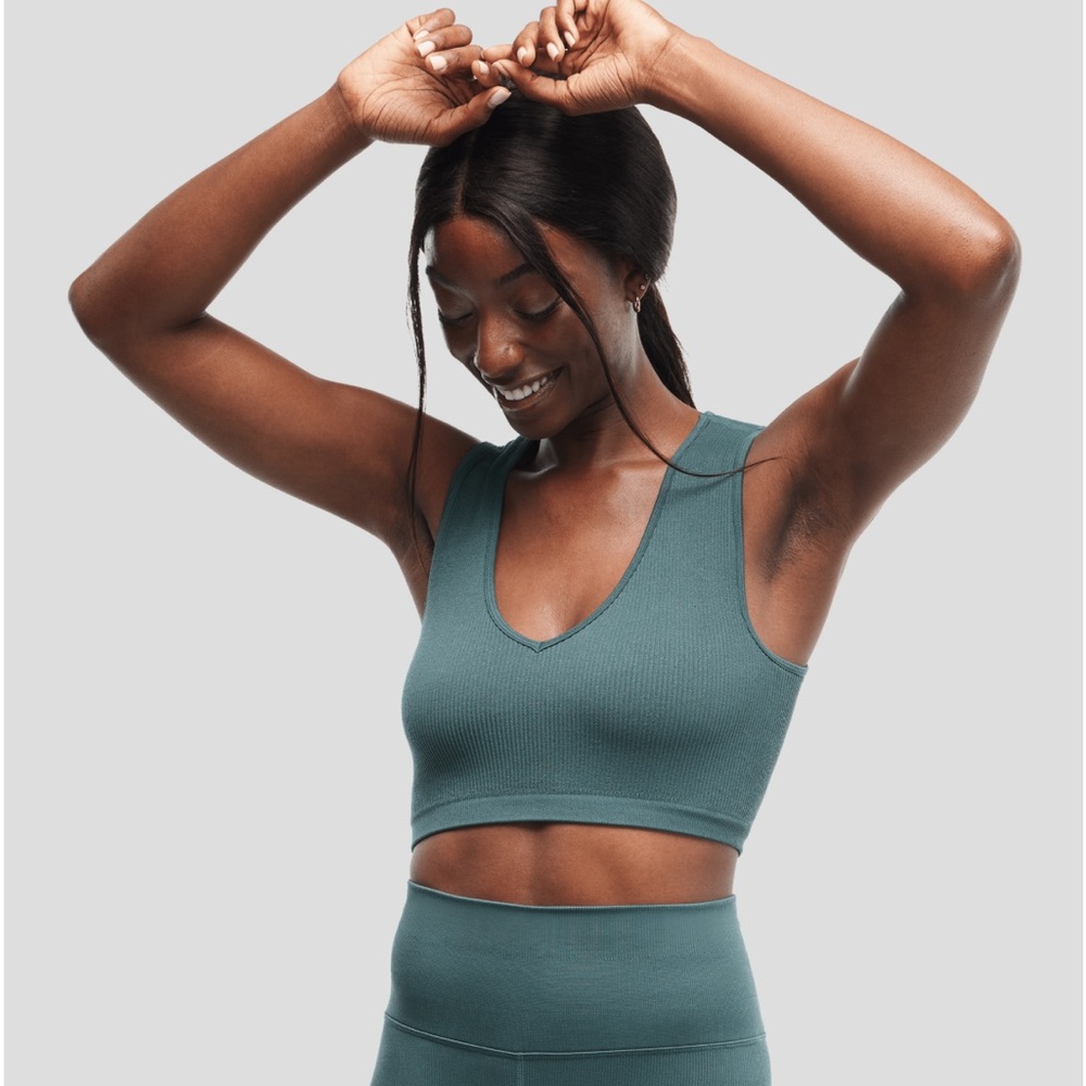 Peloton x Spiritual Gangster Green Longline Bra XS/S